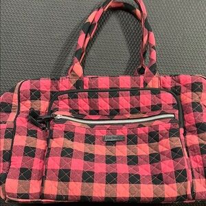 Vera Bradley Pink/Black Travel Weekender Bag